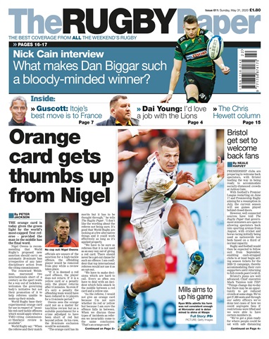 The Rugby Paper issue 31st May 2020